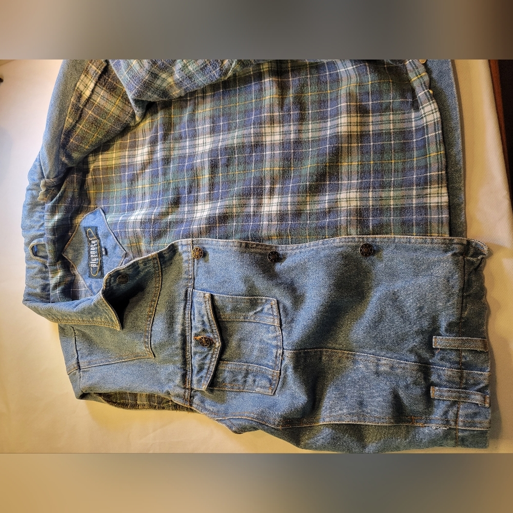 Vintage 90's Bluenotes Flannel Lined Vest - Picture 8 of 12